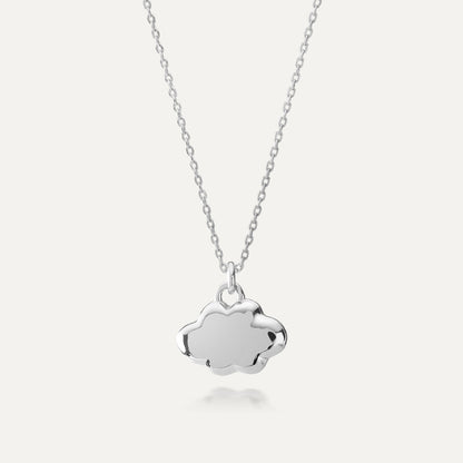 Silberne wolke kette platiniert - GIORRE