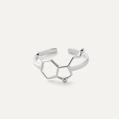 Serotonin ring, 925 silver platinum-plated - universal size (from 11 to 18)