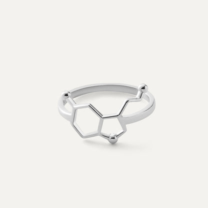 Serotonin Ring, 925er Silber platiniert