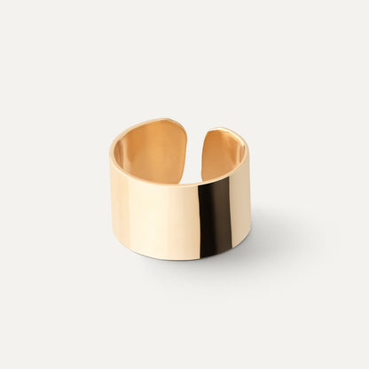 Wellig ring, 925er Silber mit Vergoldung - Universalgröße (von 15 bis 21) NEW ROMANTIC