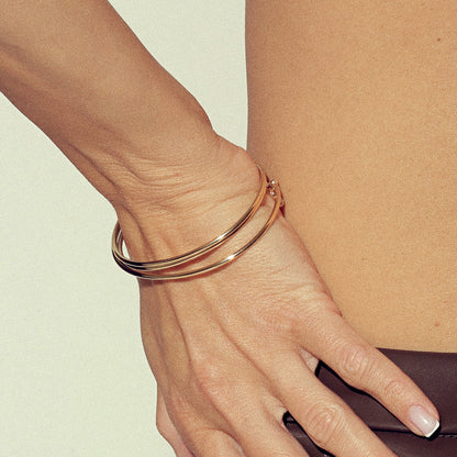 Armreif mit Zirkoniasteinen platiniert RE:SHAPE