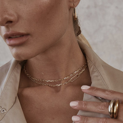Kettenbrille, sterling silber 925, XENIA x GIORRE gelbvergoldet
