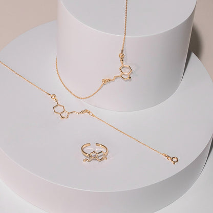 Serotonin - Armband, 925er Silber gelbvergoldet