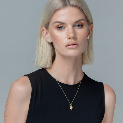 Anatomische herz kette für damen silber 925 gelbvergoldet