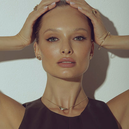 Armreif mit Zirkoniasteinen platiniert RE:SHAPE
