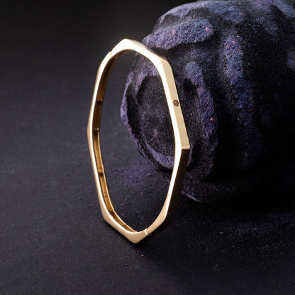 Geometrisches Armband mit Zirkon platiniert RE:SHAPE