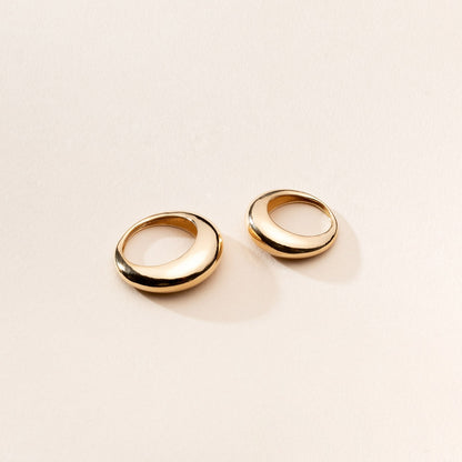 Oval ring, silber 925, XENIA x GIORRE gelbvergoldet