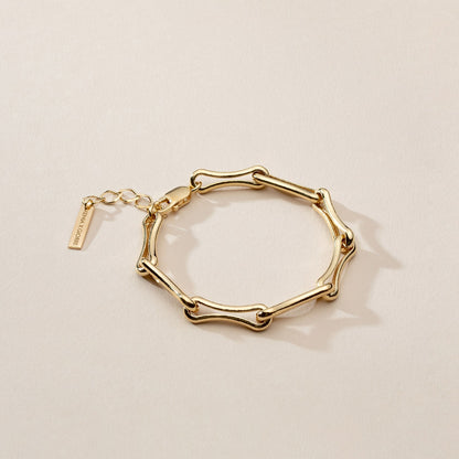 Dicke Gliederarmband - XENIA x GIORRE, 925er Silber platiniert