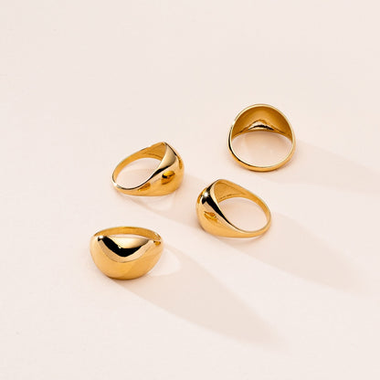 Anillo grueso - XENIA x GIORRE, plata 925 con baño de oro