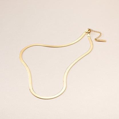 Flaches choker sterling silber 925, XENIA x GIORRE platiniert