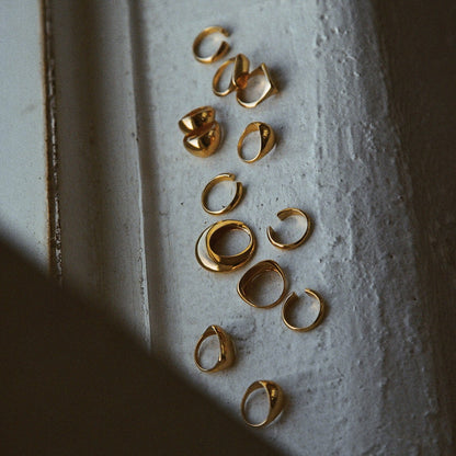 Oval ring, silber 925, XENIA x GIORRE gelbvergoldet