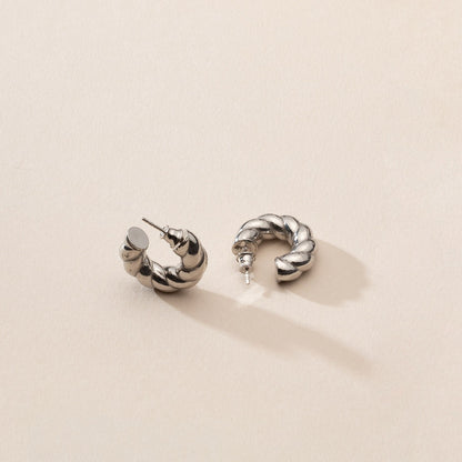 Halbrunde ohrringe, silber 925, XENIA x GIORRE platiniert