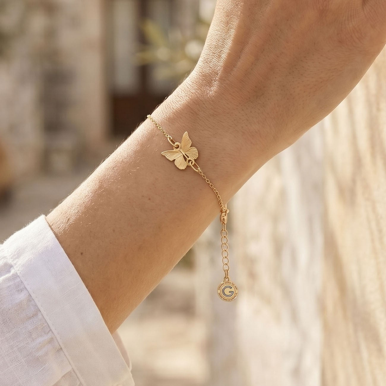 Schmetterlings armband, sterlingsilber 925 BALI SUN